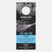 Twee Talen Druk Wassen Macht Wassen Dak Deurhanger (Achterkant)