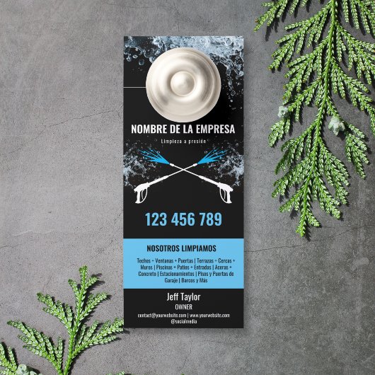 Twee Talen Druk Wassen Macht Wassen Dak Deurhanger