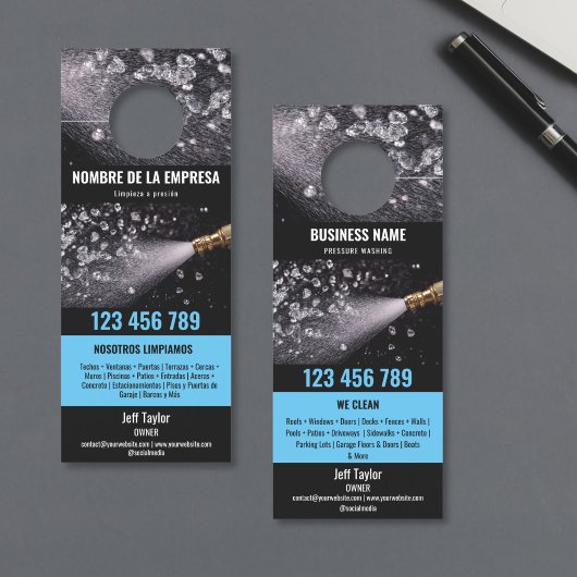 Twee Talen Druk Wassen Macht Wassen Dak Deurhanger