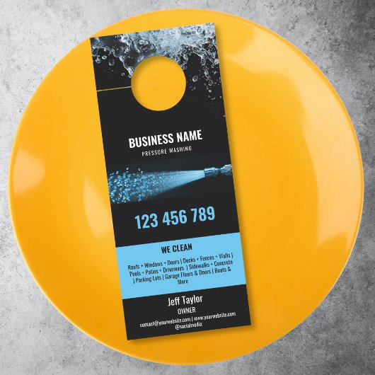 Twee Talen Druk Wassen Macht Wassen Dak Deurhanger