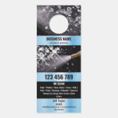 Twee Talen Druk Wassen Macht Wassen Dak Deurhanger (Achterkant)