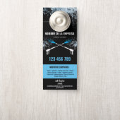 Twee Talen Druk Wassen Macht Wassen Dak Deurhanger (Op knop)