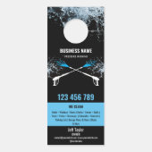 Twee Talen Druk Wassen Macht Wassen Dak Deurhanger (Achterkant)