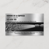 Twee Talen Druk Wassen Macht Wassen Dak Visitekaartje (Voorkant)