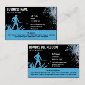 Twee Talen Druk Wassen Macht Wassen Dak Visitekaartje (Voorkant / Achterkant)