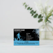 Twee Talen Druk Wassen Macht Wassen Dak Visitekaartje (Staand voorkant)