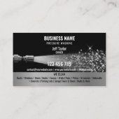 Twee Talen Druk Wassen Macht Wassen Dak Visitekaartje (Achterkant)