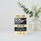 Twee Talen Druk Wassen Macht Wassen Dak Visitekaartje (Staand voorkant)