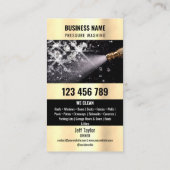 Twee Talen Druk Wassen Macht Wassen Dak Visitekaartje (Achterkant)