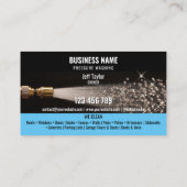 Twee Talen Druk Wassen Macht Wassen Dak Visitekaartje (Achterkant)