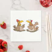 Twee Talking Chickens Napkins Servet (Insitu)