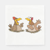 Twee Talking Chickens Napkins Servet (Voorkant)
