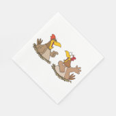 Twee Talking Chickens Napkins Servet (Hoek)