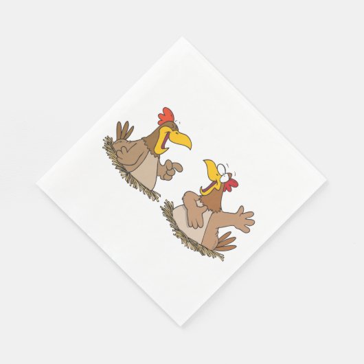 Twee Talking Chickens Napkins Servet (Hoek)
