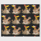 Twee talkkippen cadeaupapier (Vlak)