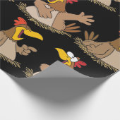 Twee talkkippen cadeaupapier (Hoek)