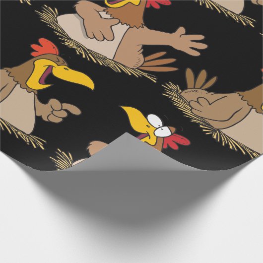 Twee talkkippen cadeaupapier (Hoek)
