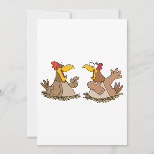Twee talkkippen kaart (Voorkant)