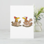 Twee talkkippen kaart (Staand voorkant)