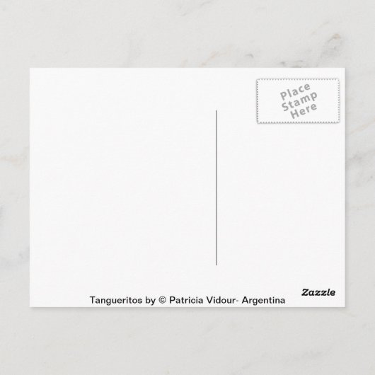 Twee Tangueritos Tango Briefkaart (Achterkant)