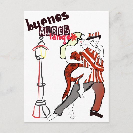 Twee Tangueritos Tango Briefkaart (Voorkant)