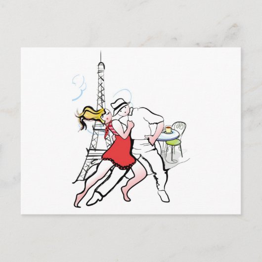Twee Tangueros in Parijs Briefkaart (Voorkant)