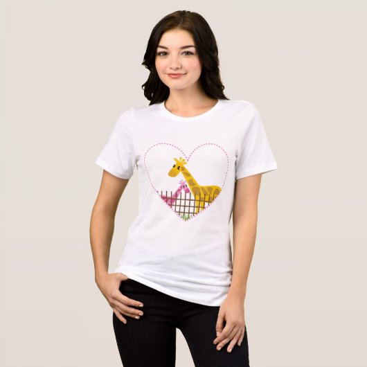 Twee (te) Schattigee Giraffes T-shirts (Voorkant volledig)