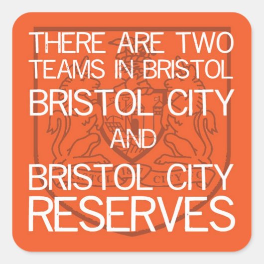 Twee teams in Bristol..stickers Vierkante Sticker (Voorkant)