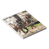 Twee teams van paarden Gemengde Media Collage Notitieblok (Schuin)