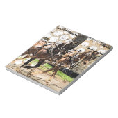 Twee teams van paarden Gemengde Media Collage Notitieblok (Linkerzijde)