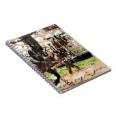 Twee teams van paarden Gemengde Media Collage Notitieboek (Rechterzijde)