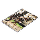 Twee teams van paarden Gemengde Media Collage Notitieboek (Linkerzijde)