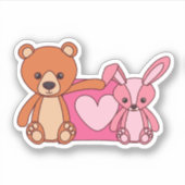 Twee teddies sticker (Voorkant)