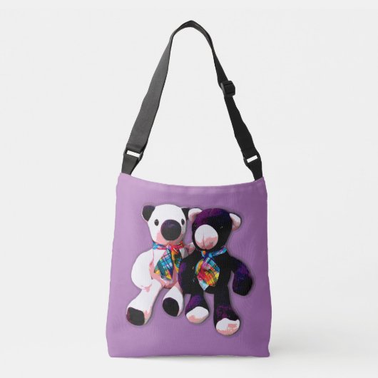 Twee Teddy Bear dubbelzijdige Canvas tas (Voorkant)