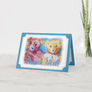 TWEE TEDDY BEDRAAGT 50 JAAR SAMEN DANK U BEDANKKAART