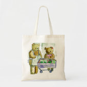 Twee teddyberen winkelen canvas tassen (Voorkant)