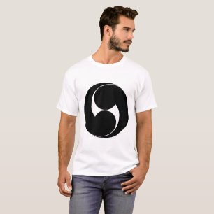 Twee tegen de klok in draaiende spiralen (Jinuki) T-shirt