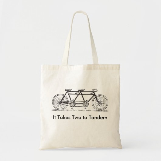 Twee tegen Tandem Tote Bag (Voorkant)