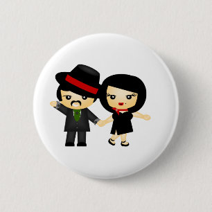 Twee tegen Tango Ronde Button 5,7 Cm