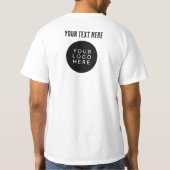 TWEE TEKENS | Aangepast personeel voor LOGO en TEK T-shirt (Achterkant)