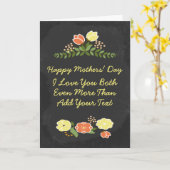 Twee temmen waar ik van hou, jullie gepersonalisee kaart (Gele Bloem)