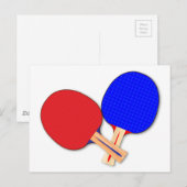Twee Tennis Bats Briefkaart (Voorkant / Achterkant)