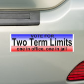 twee termijnen bumpersticker (Op auto)
