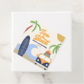 Twee The Beach Surven Board 2e verjaardagsfeest Bedankjes Labels (In situ)