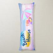 Twee thema's blauw en roze speldenkussen lichaamskussen (Achterkant (Verticaal))