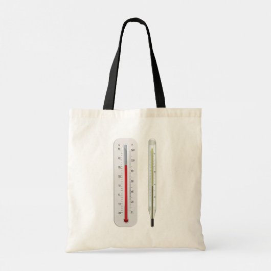 Twee thermometers Canvas tas (Achterkant)