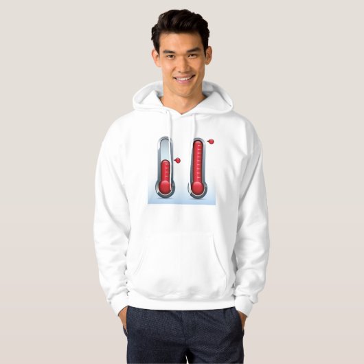Twee thermometers hoodie (Voorkant volledig)