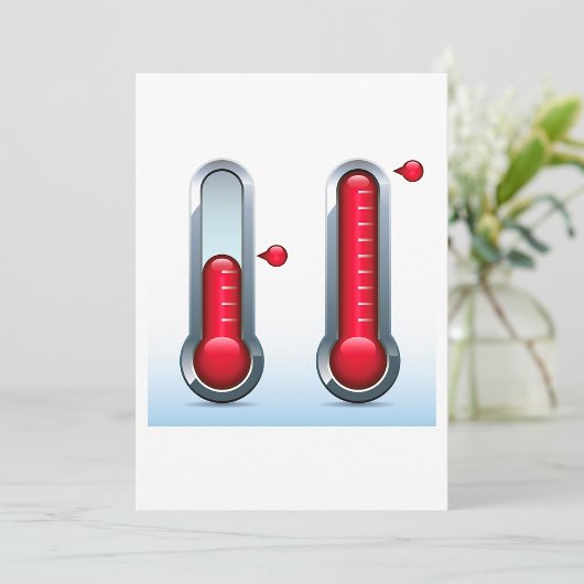 Twee thermometers kaart