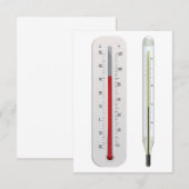 Twee thermometers kaart (Voorkant / Achterkant)
