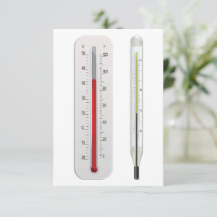 Twee thermometers kaart